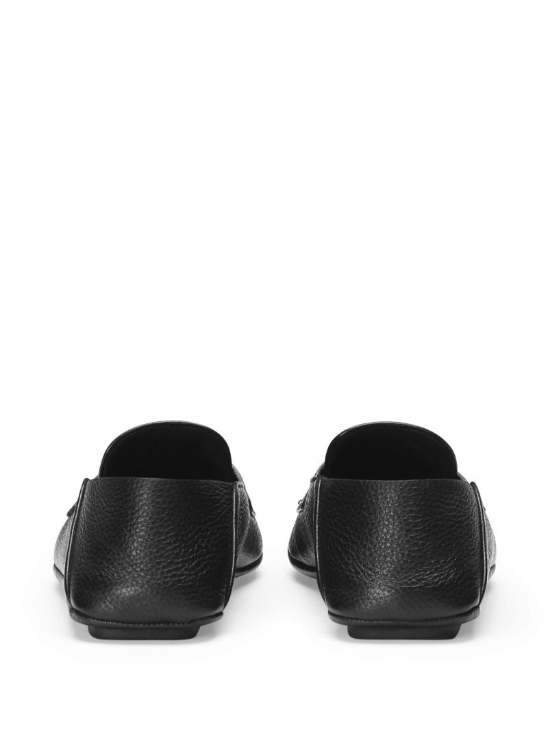 Black Dg-motif Leather Driving Shoes