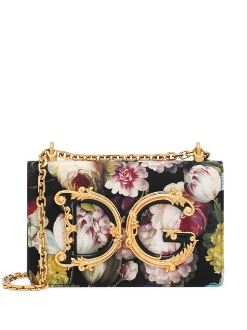 Black Dg Girls Medium Cross Body Bag