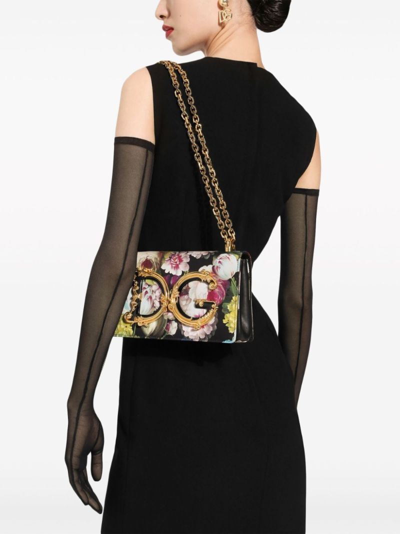 Black Dg Girls Medium Cross Body Bag