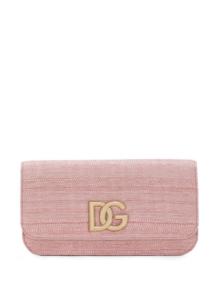 Pink 3.5 Raffia Shoulder Bag