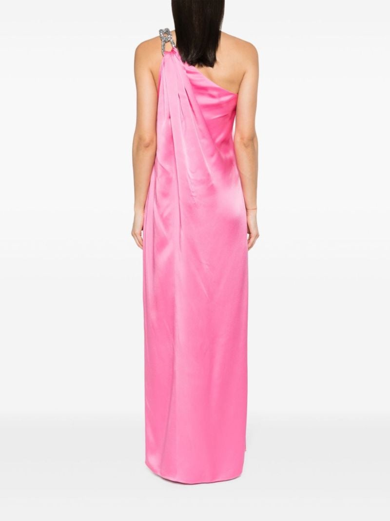 Pink Falabella One Shoulder Satin Dress