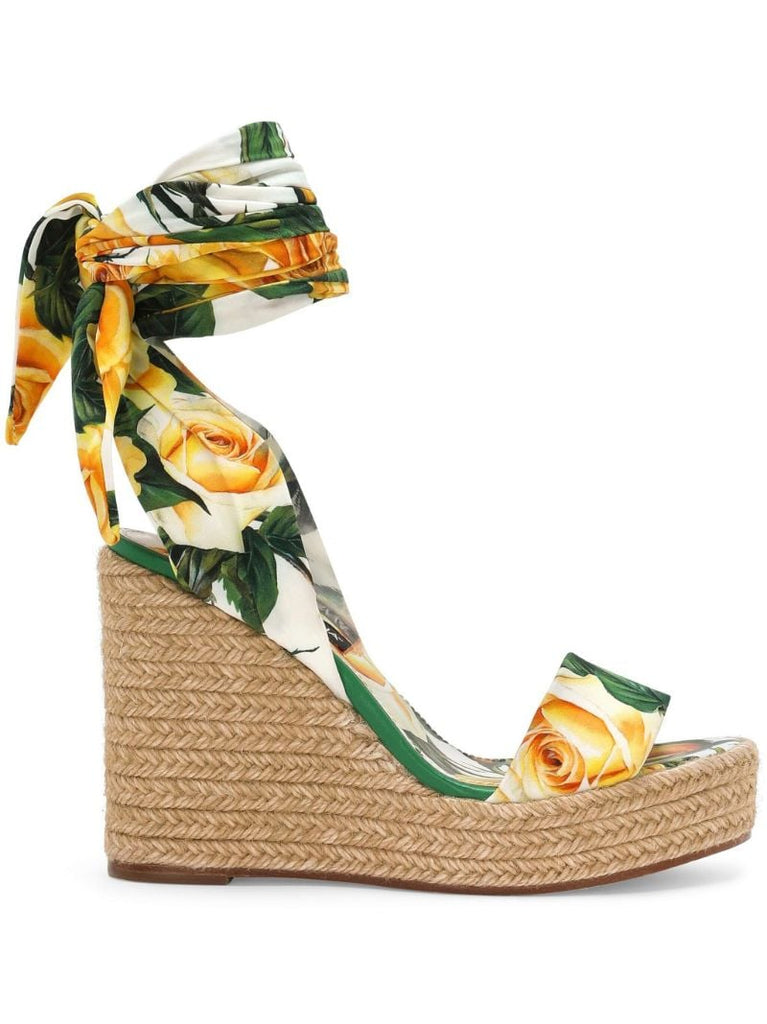 White Lolita 90 Wedge Sandals