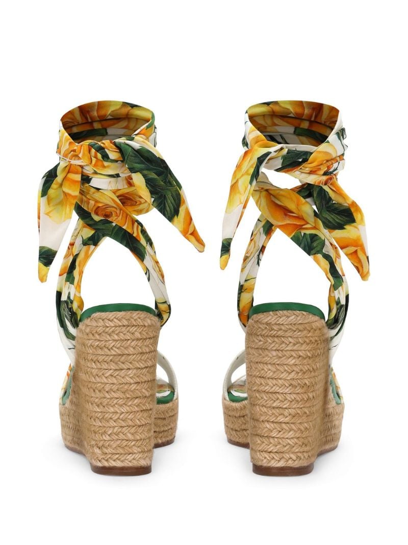 White Lolita 90 Wedge Sandals