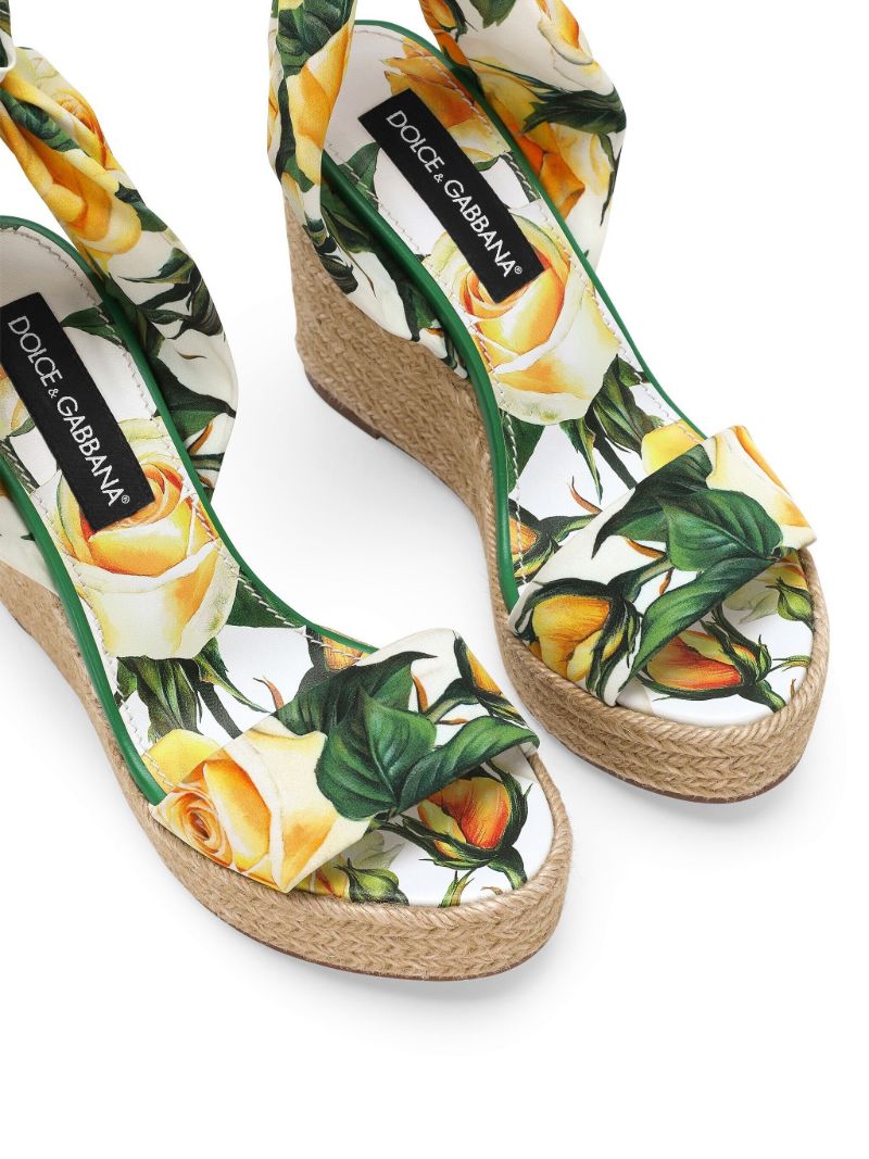 White Lolita 90 Wedge Sandals