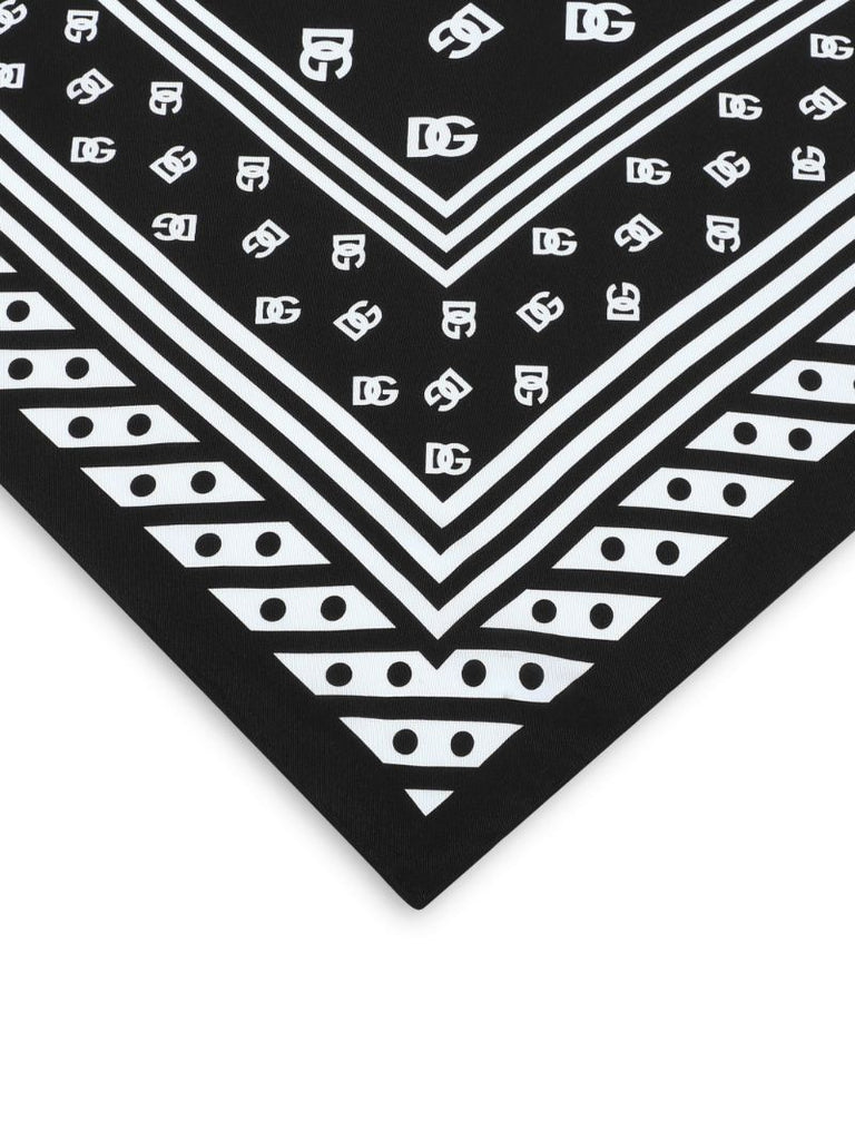 Black Dg-print Silk Scarf