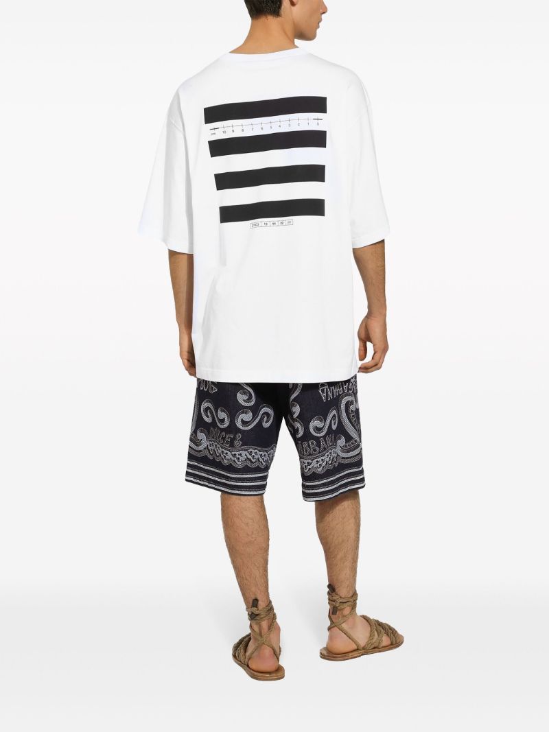 White Marina Logo-print Cotton T-shirt