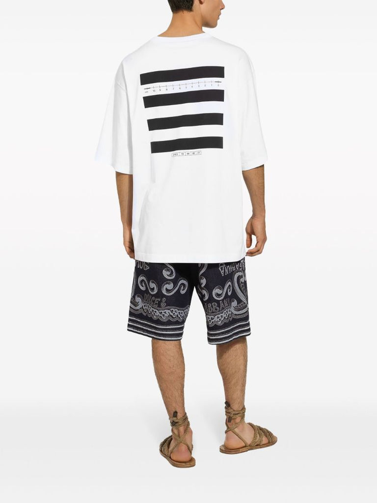 White Marina Logo-print Cotton T-shirt