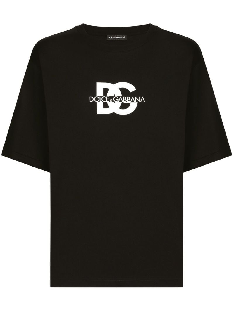 Black Logo-print Cotton T-shirt