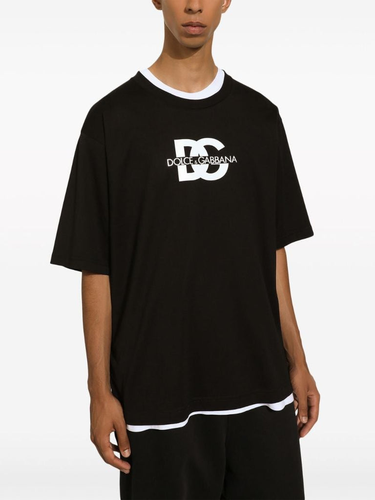 Black Logo-print Cotton T-shirt