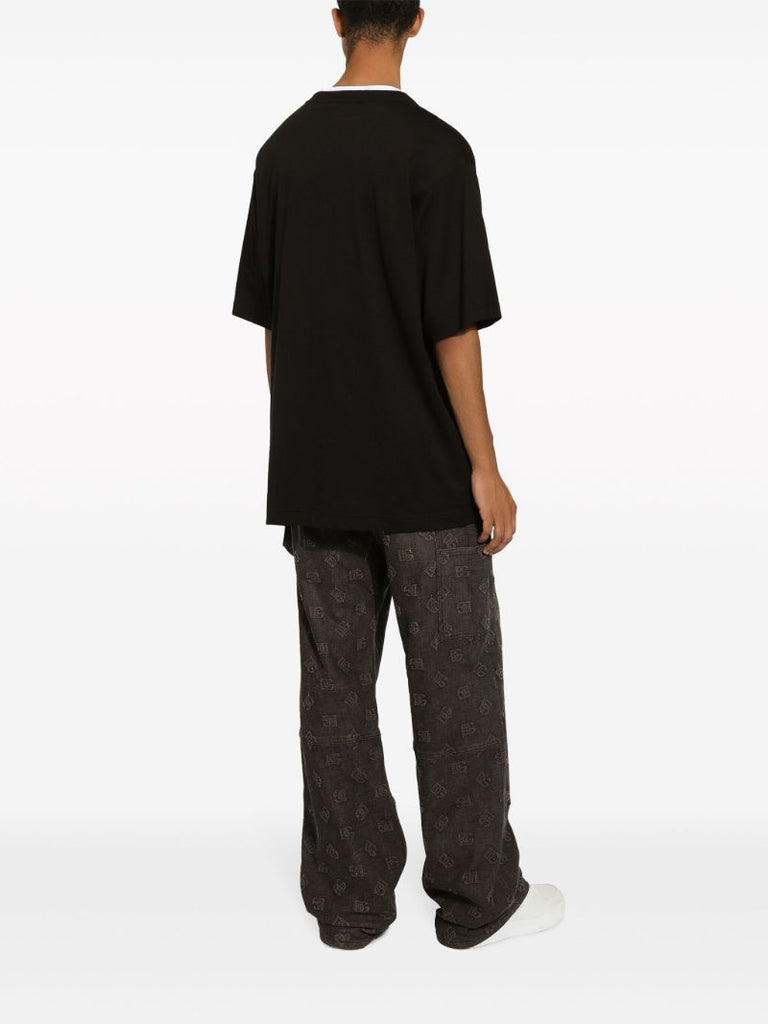 Black Logo-print Cotton T-shirt
