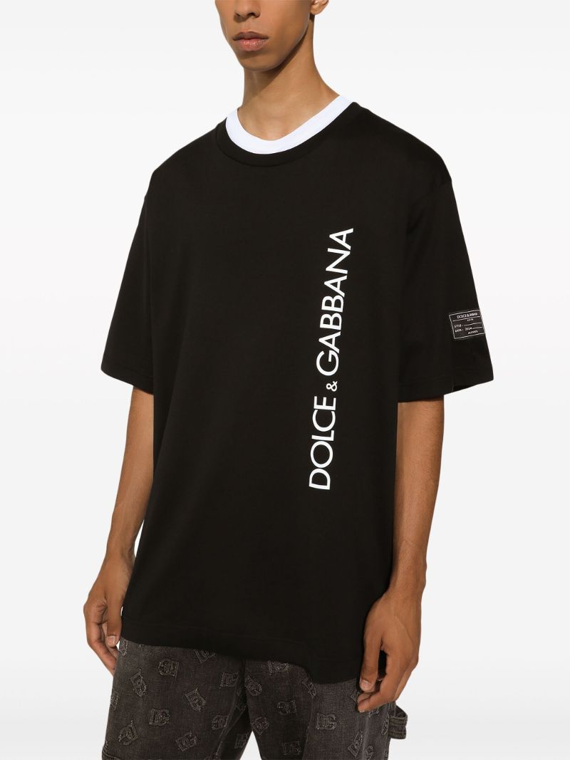 Black Logo-print Cotton T-shirt