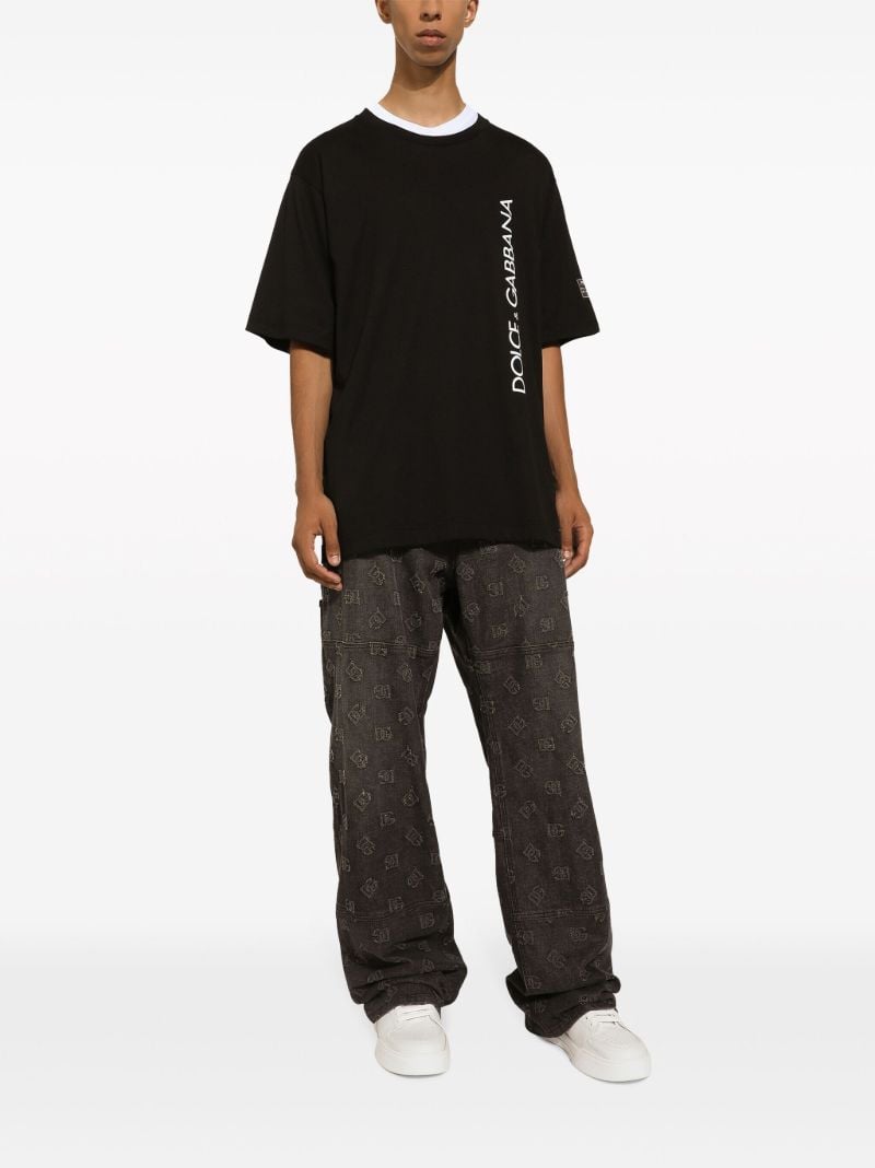 Black Logo-print Cotton T-shirt