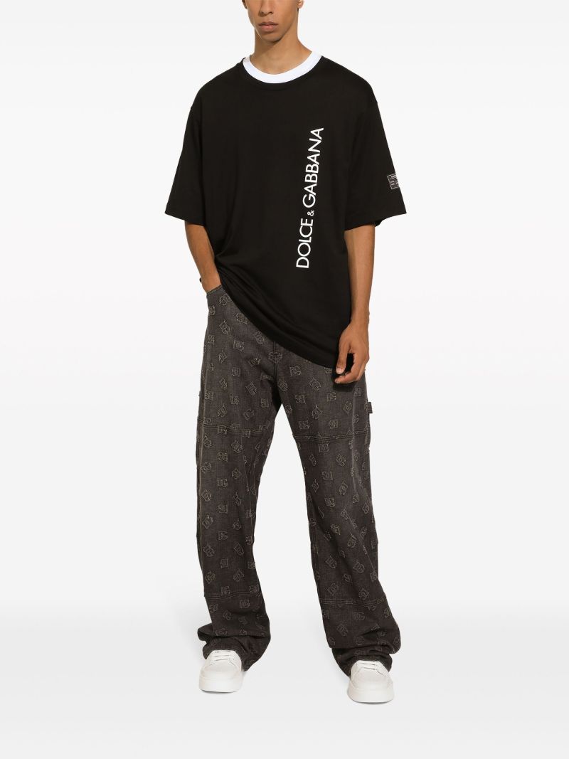 Black Logo-print Cotton T-shirt