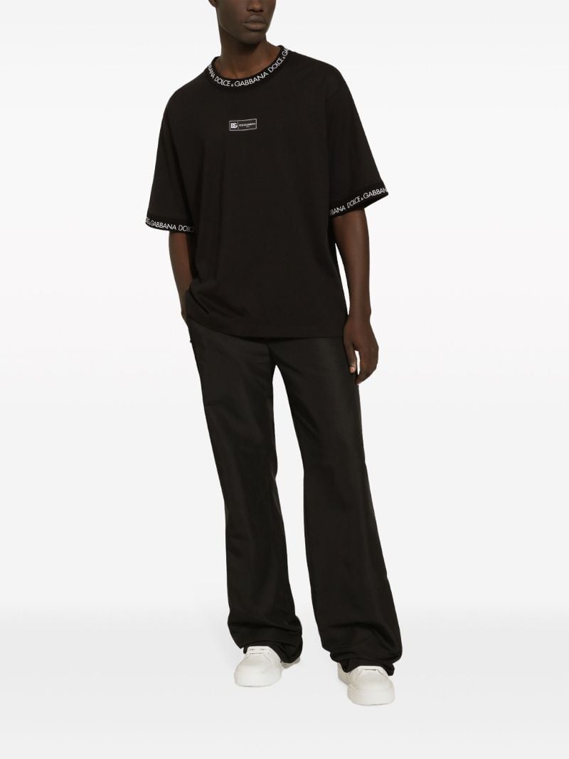 Black Logo-patch Cotton T-shirt