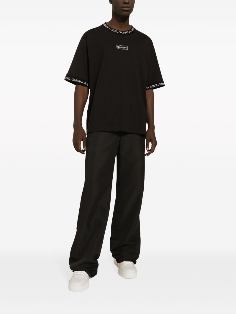 Black Logo-patch Cotton T-shirt