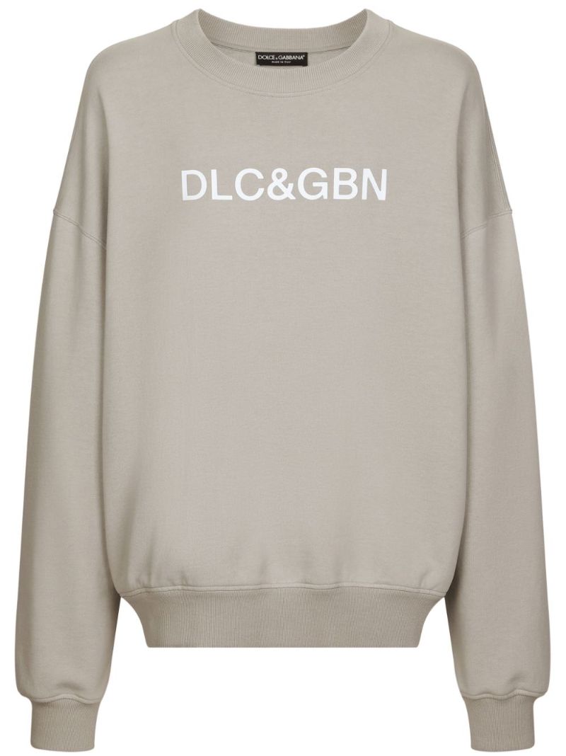 Grey Logo-print Cotton Sweatshirt