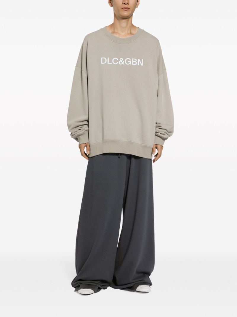 Grey Logo-print Cotton Sweatshirt