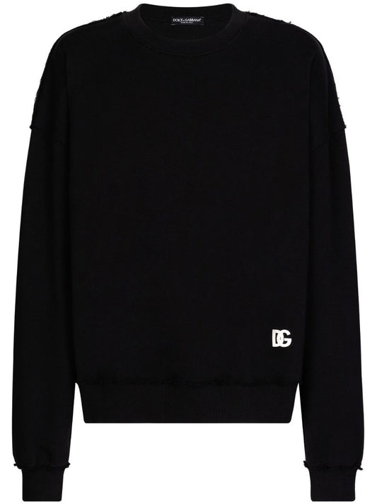 Black Logo-print Cotton Sweatshirt