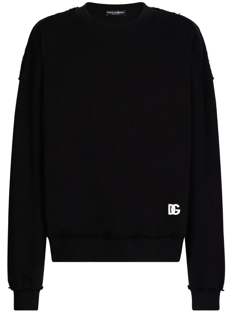 Black Logo-print Cotton Sweatshirt