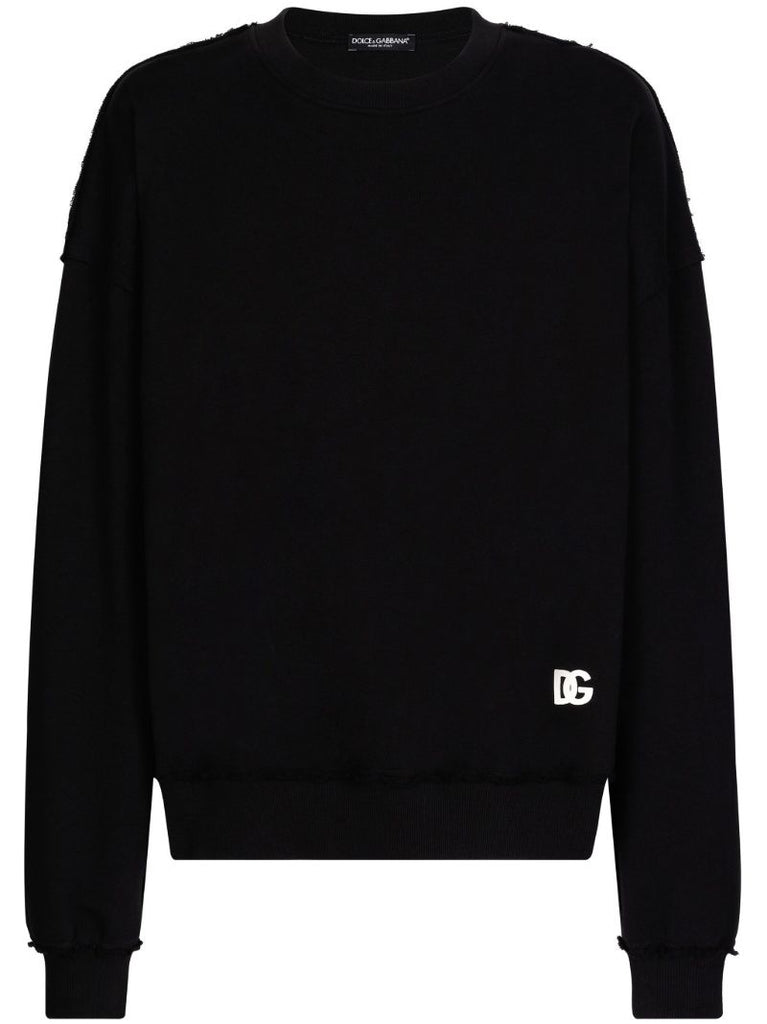 Black Logo-print Cotton Sweatshirt