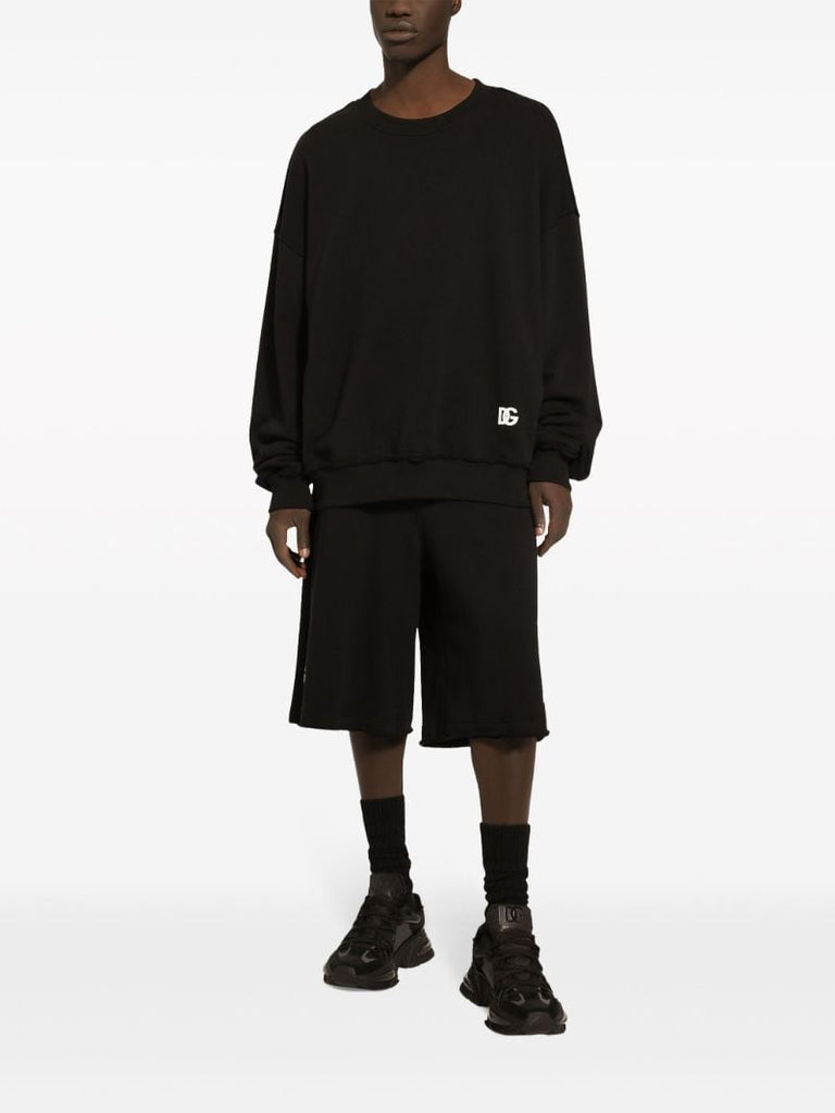Black Logo-print Cotton Sweatshirt