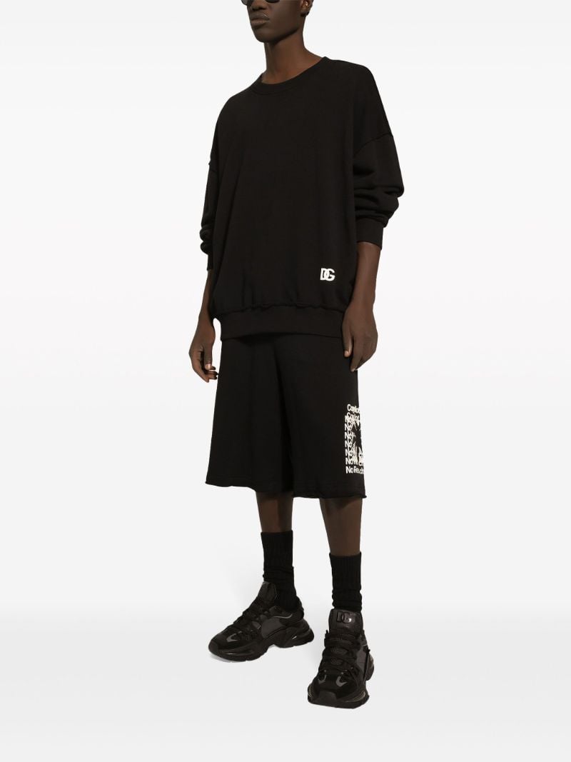 Black Logo-print Cotton Sweatshirt