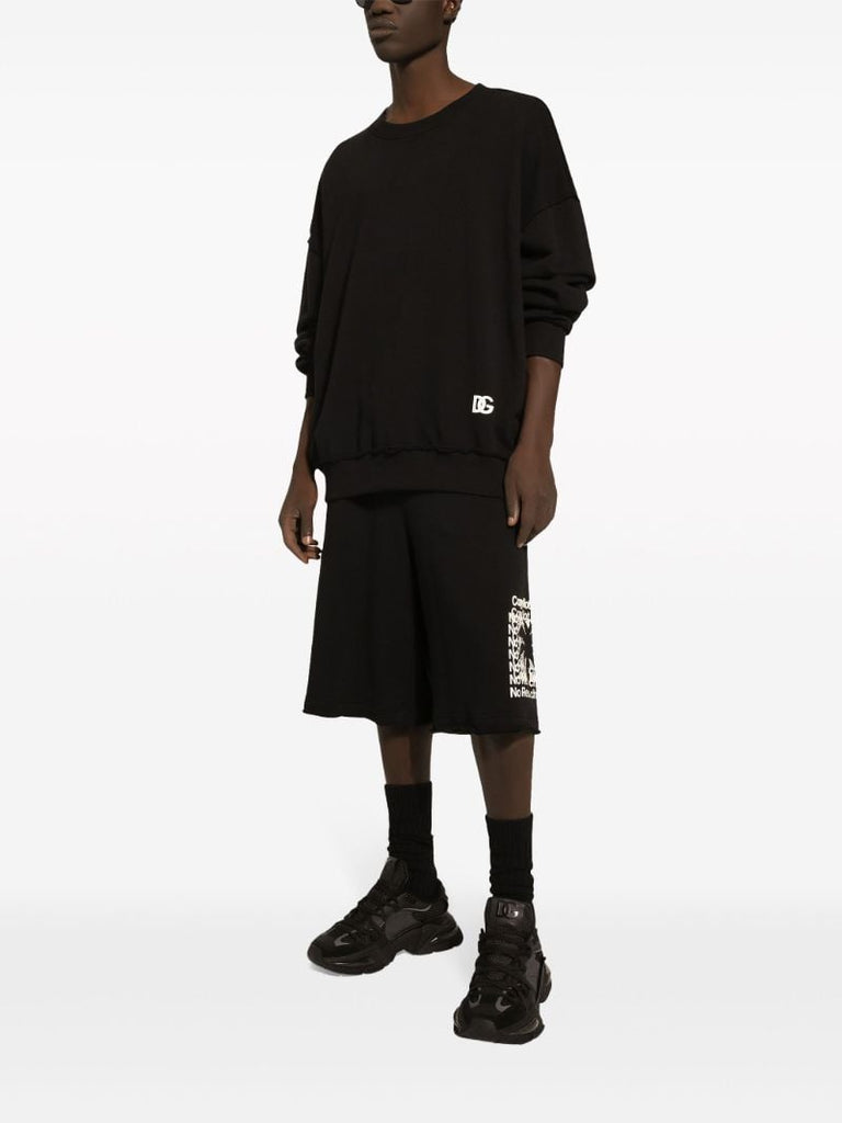 Black Logo-print Cotton Sweatshirt