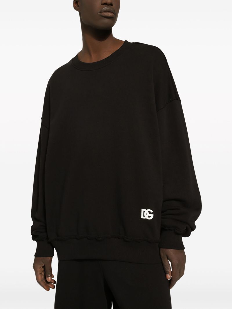 Black Logo-print Cotton Sweatshirt