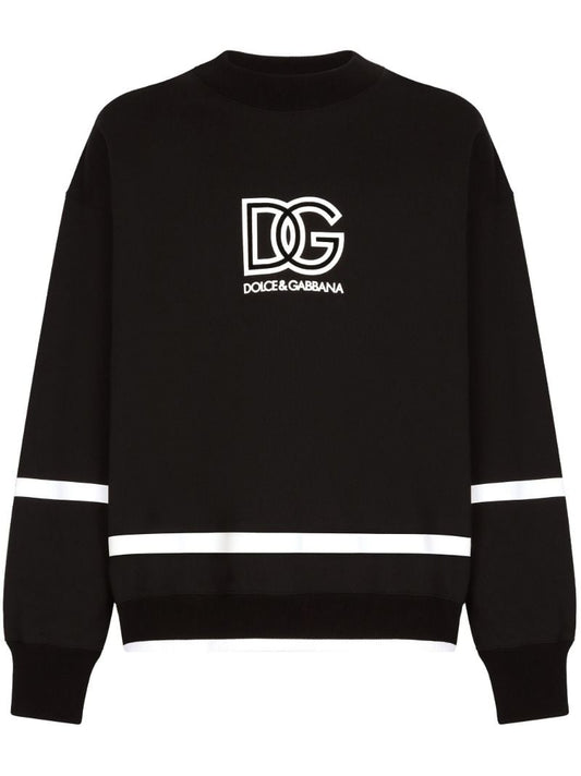 Black Logo-print Cotton Sweatshirt
