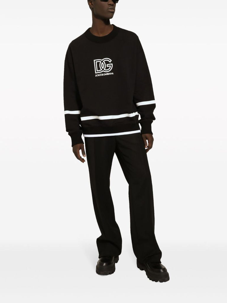 Black Logo-print Cotton Sweatshirt
