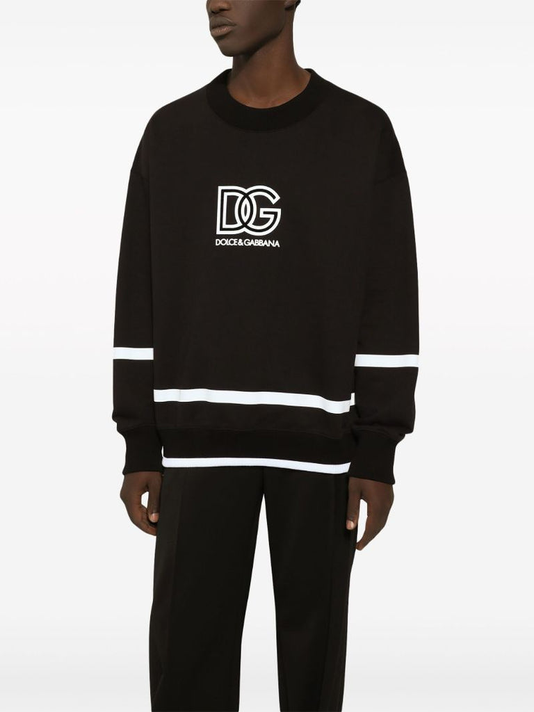 Black Logo-print Cotton Sweatshirt