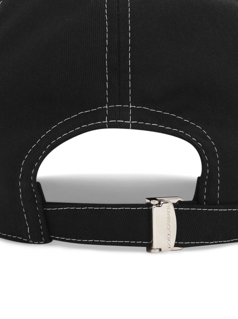 Black Logo-embroidered Cotton Cap