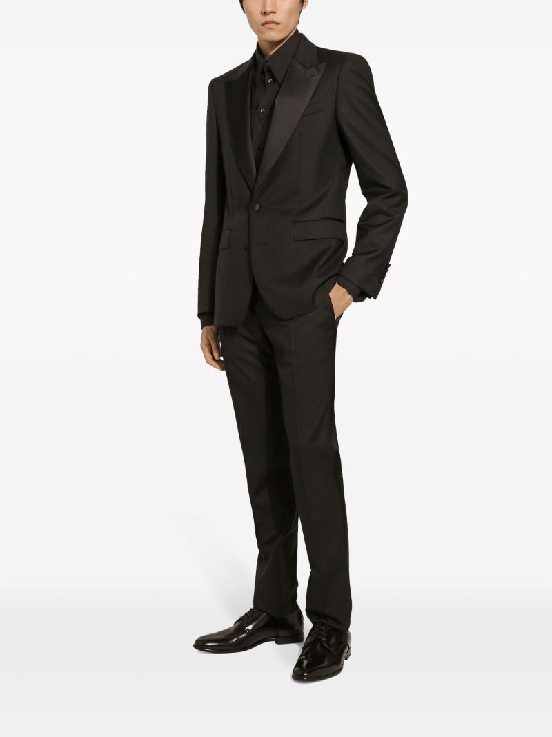 Black Virgin Wool-silk Blend Suit