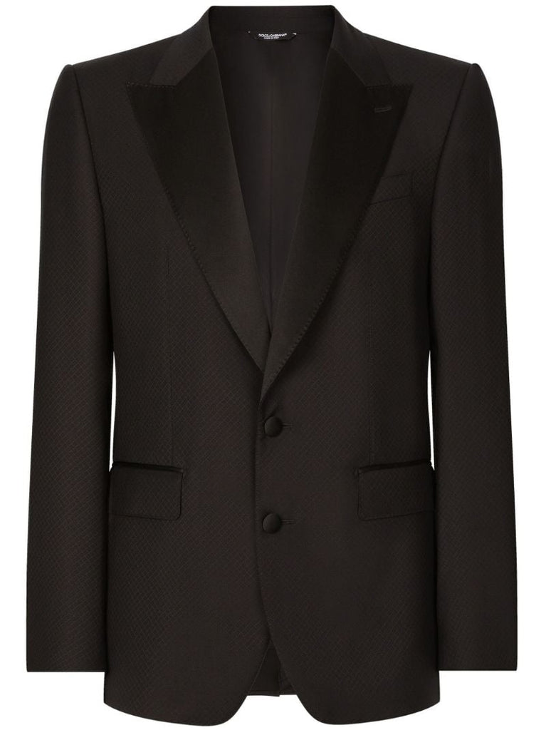 Black Virgin Wool-silk Blend Suit
