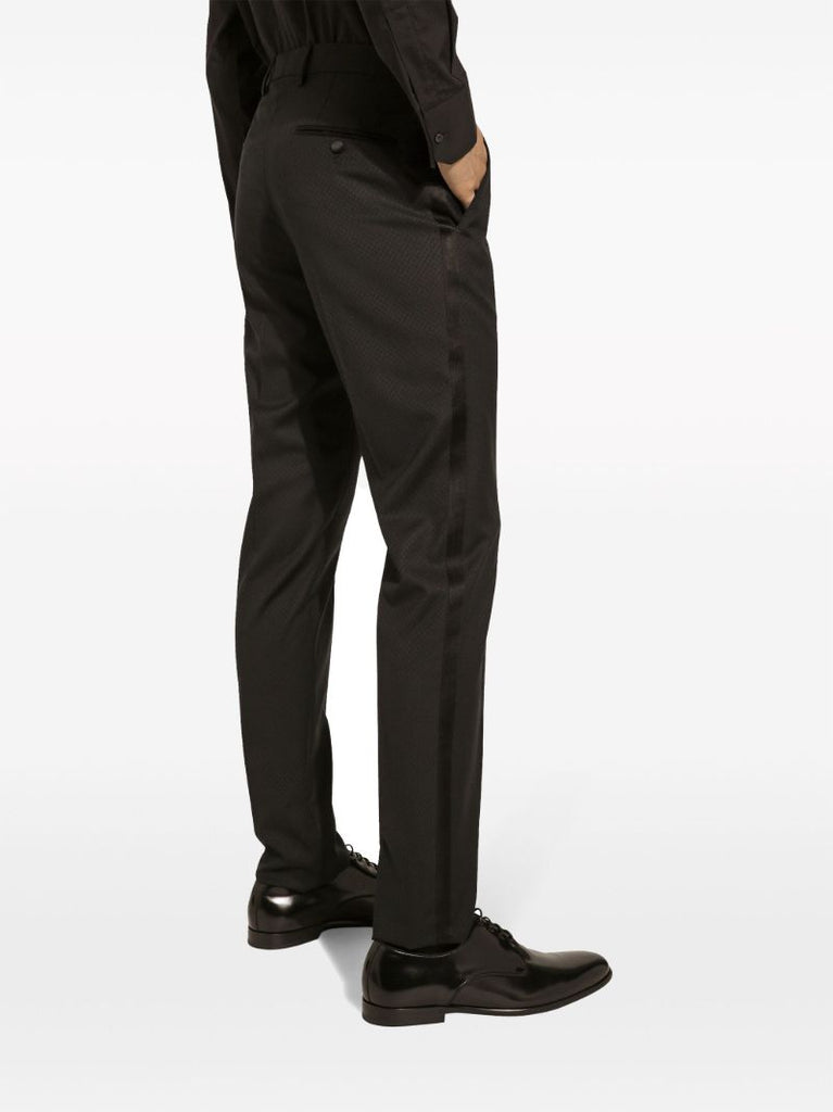 Black Virgin Wool-silk Blend Suit
