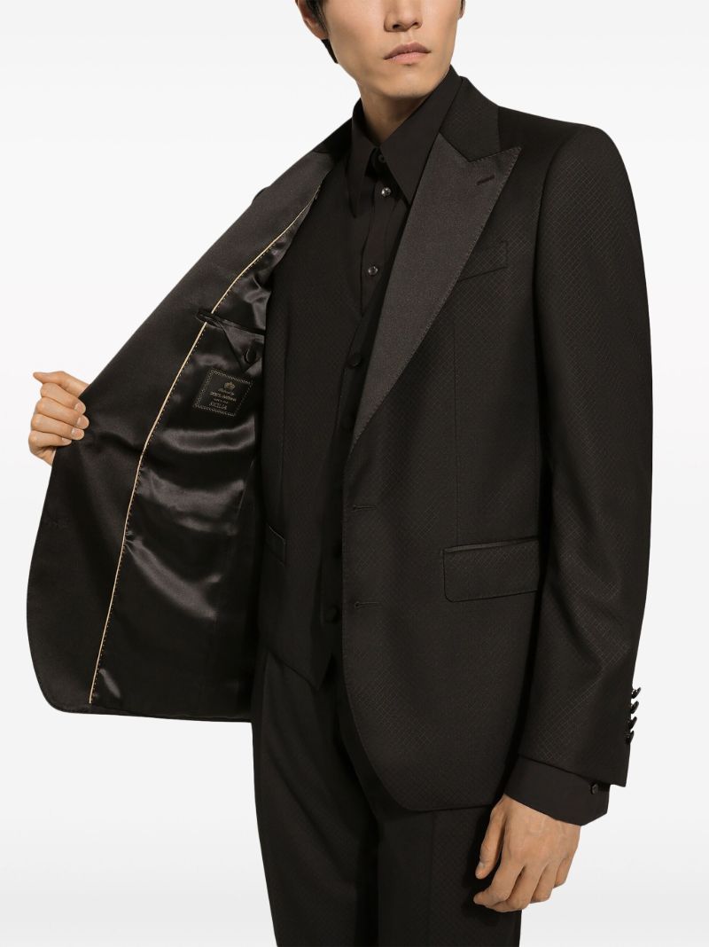 Black Virgin Wool-silk Blend Suit