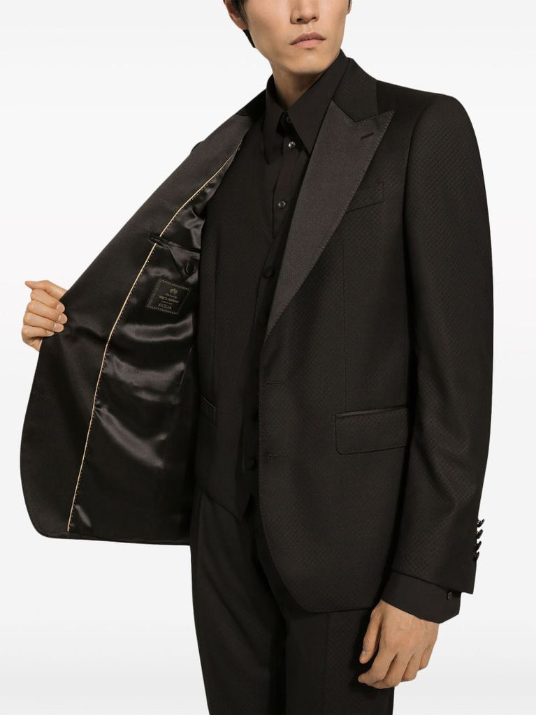 Black Virgin Wool-silk Blend Suit