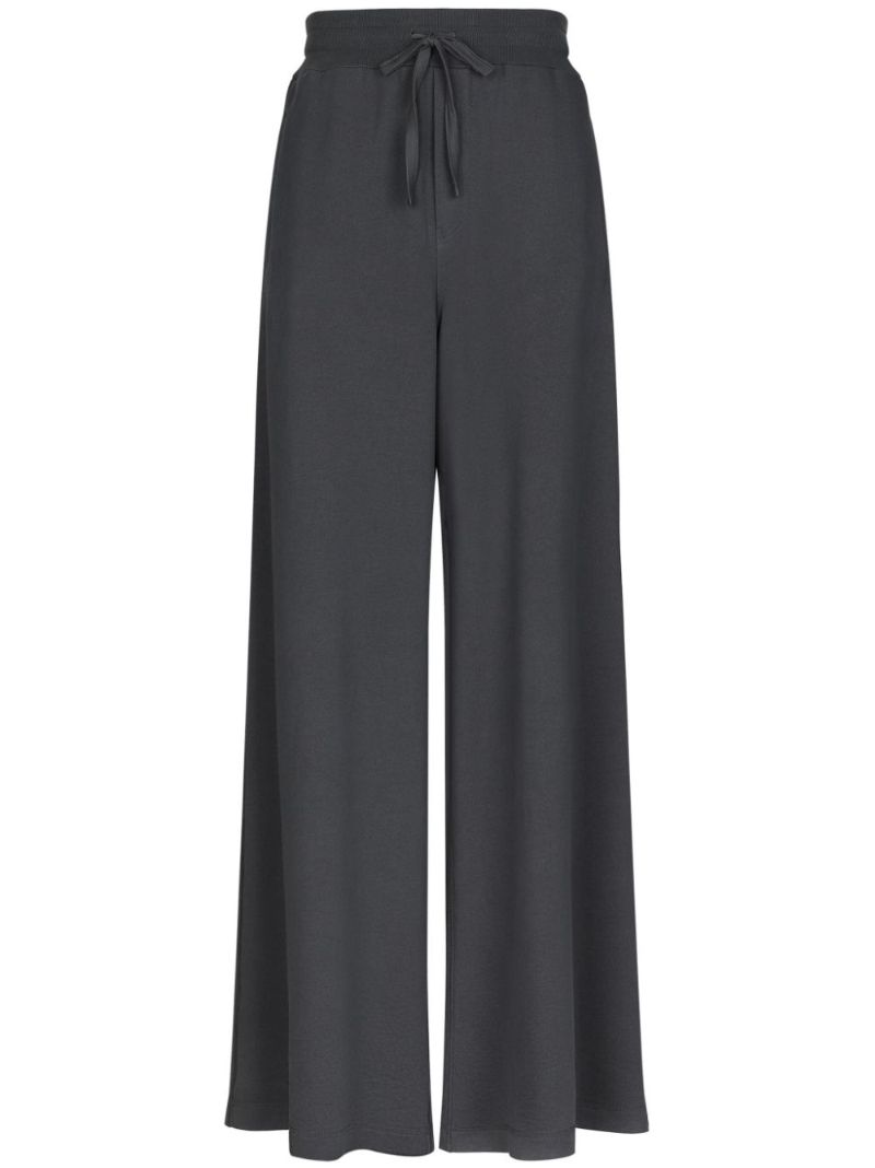 Grey Wide-leg Cotton Trousers