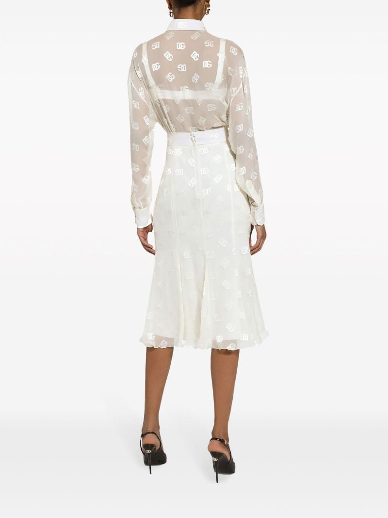White Monogram Jacquard Shirt