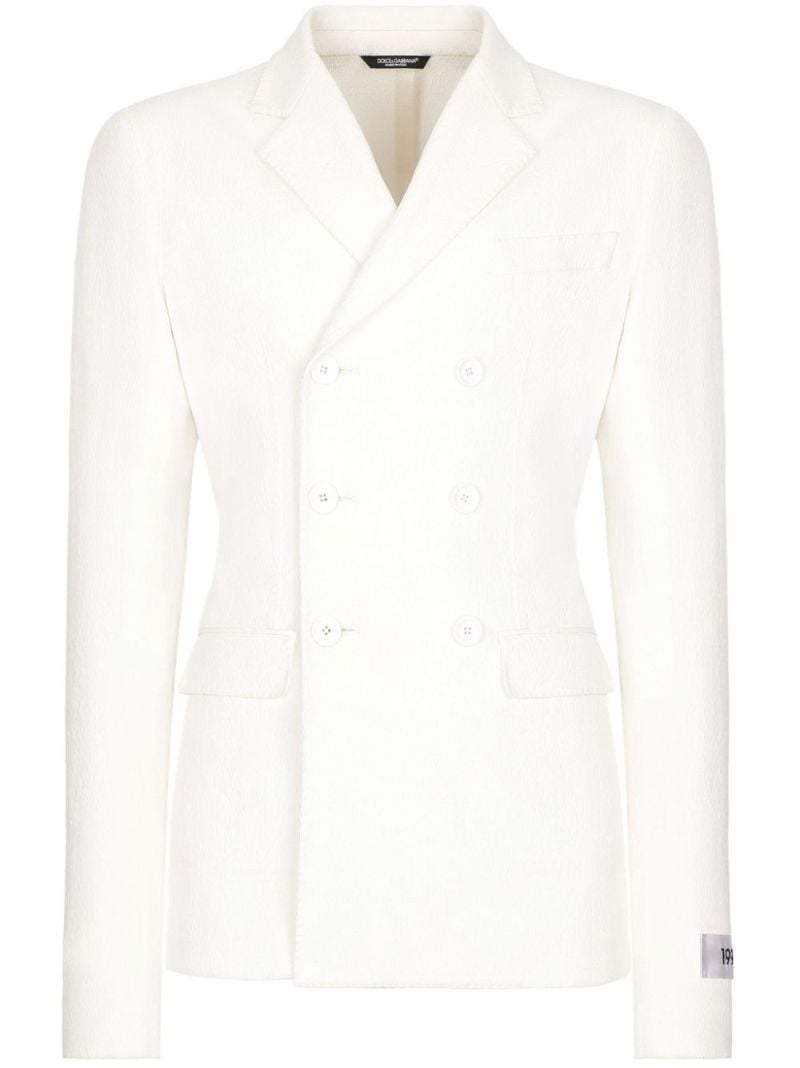 White Double-breasted Blazer