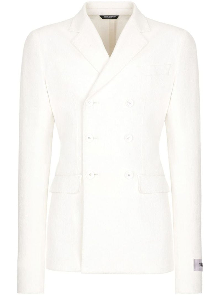 White Double-breasted Blazer