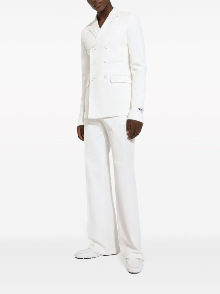 White Double-breasted Blazer
