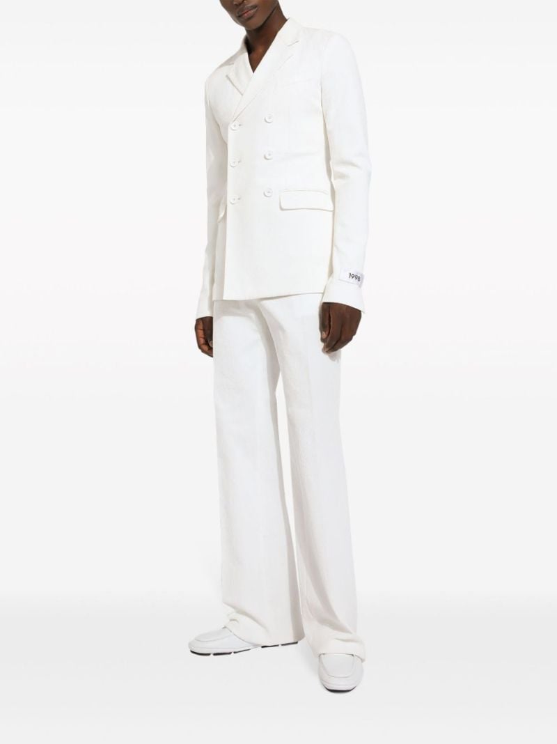 White Double-breasted Blazer