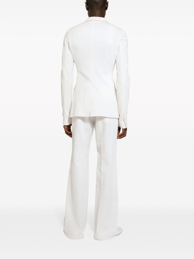 White Double-breasted Blazer