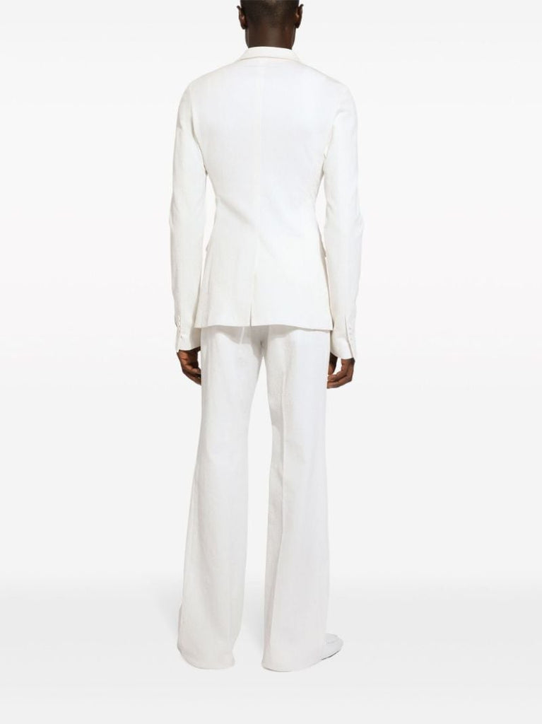 White Double-breasted Blazer