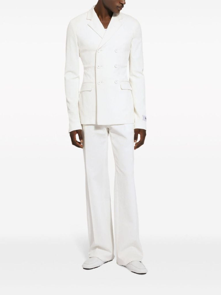 White Double-breasted Blazer