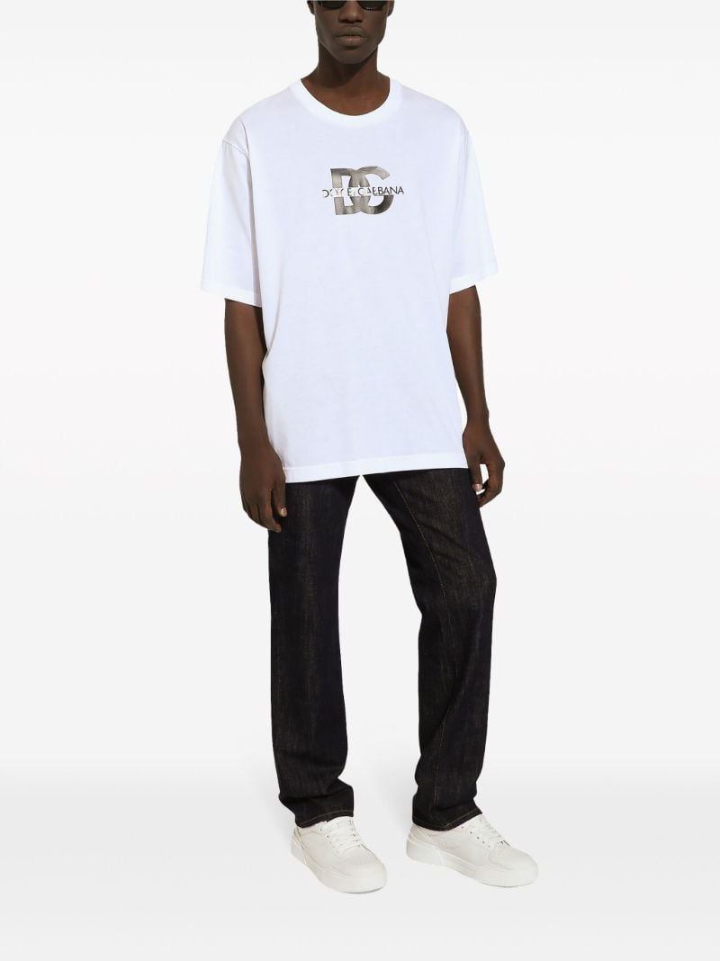White Logo-print Cotton T-shirt