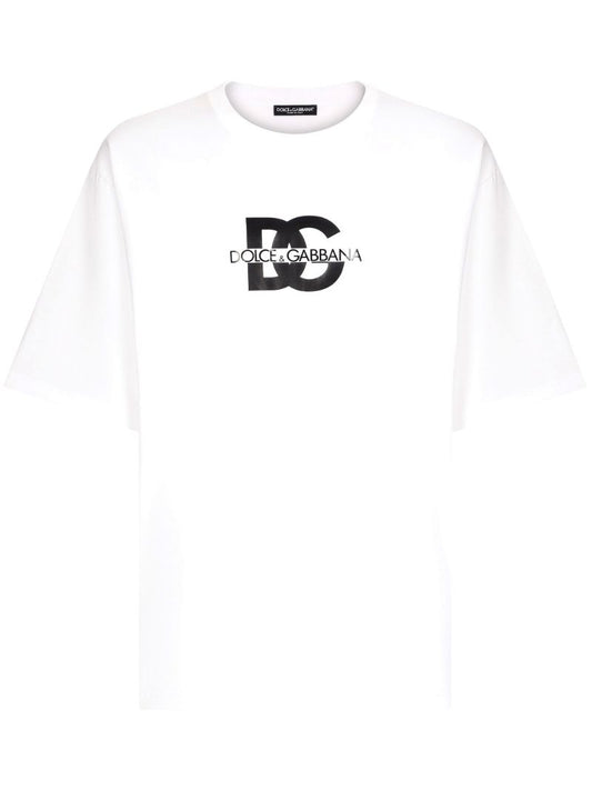 White Logo-print Cotton T-shirt