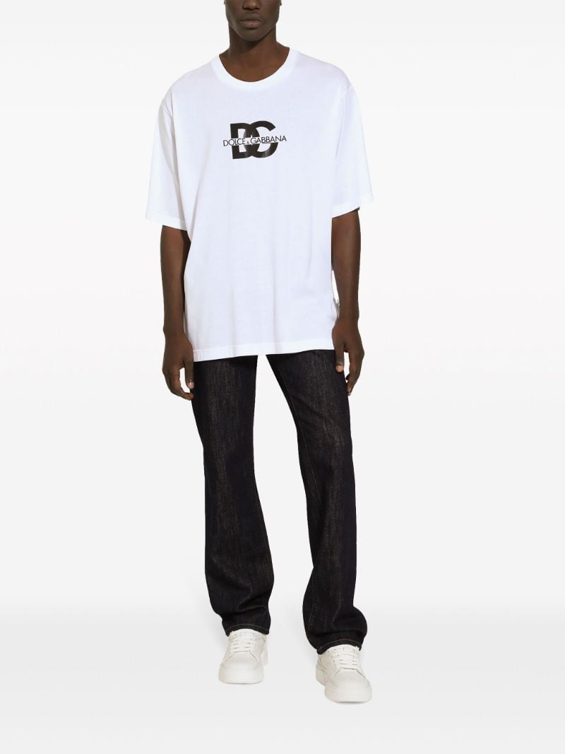 White Logo-print Cotton T-shirt