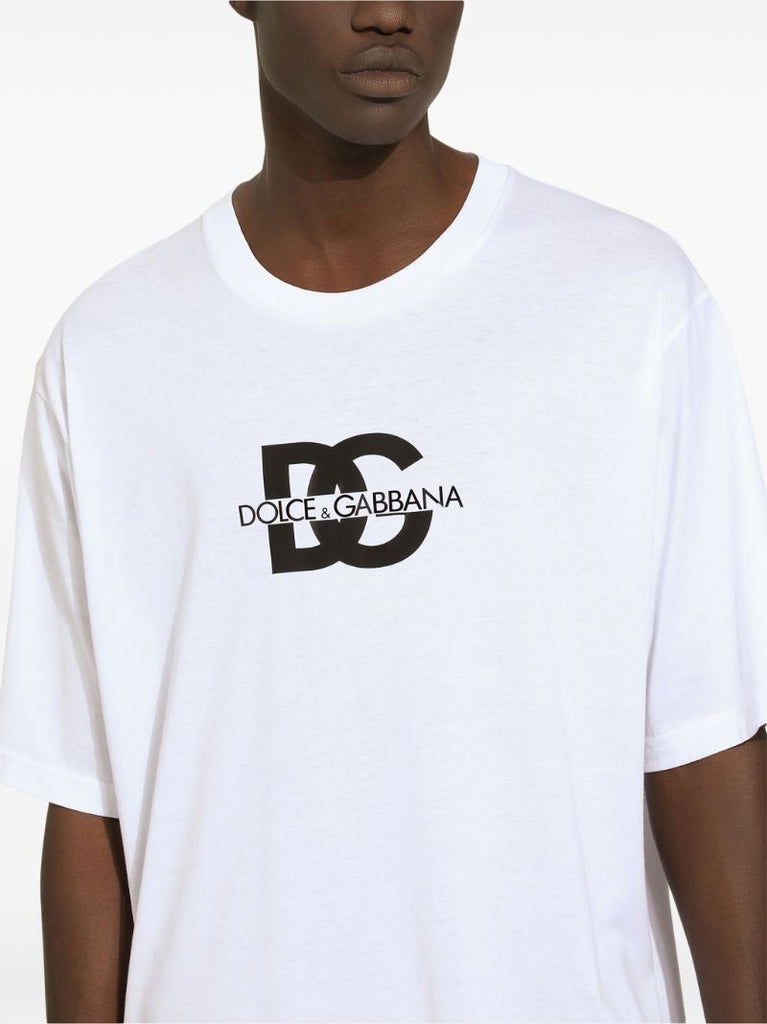 White Logo-print Cotton T-shirt